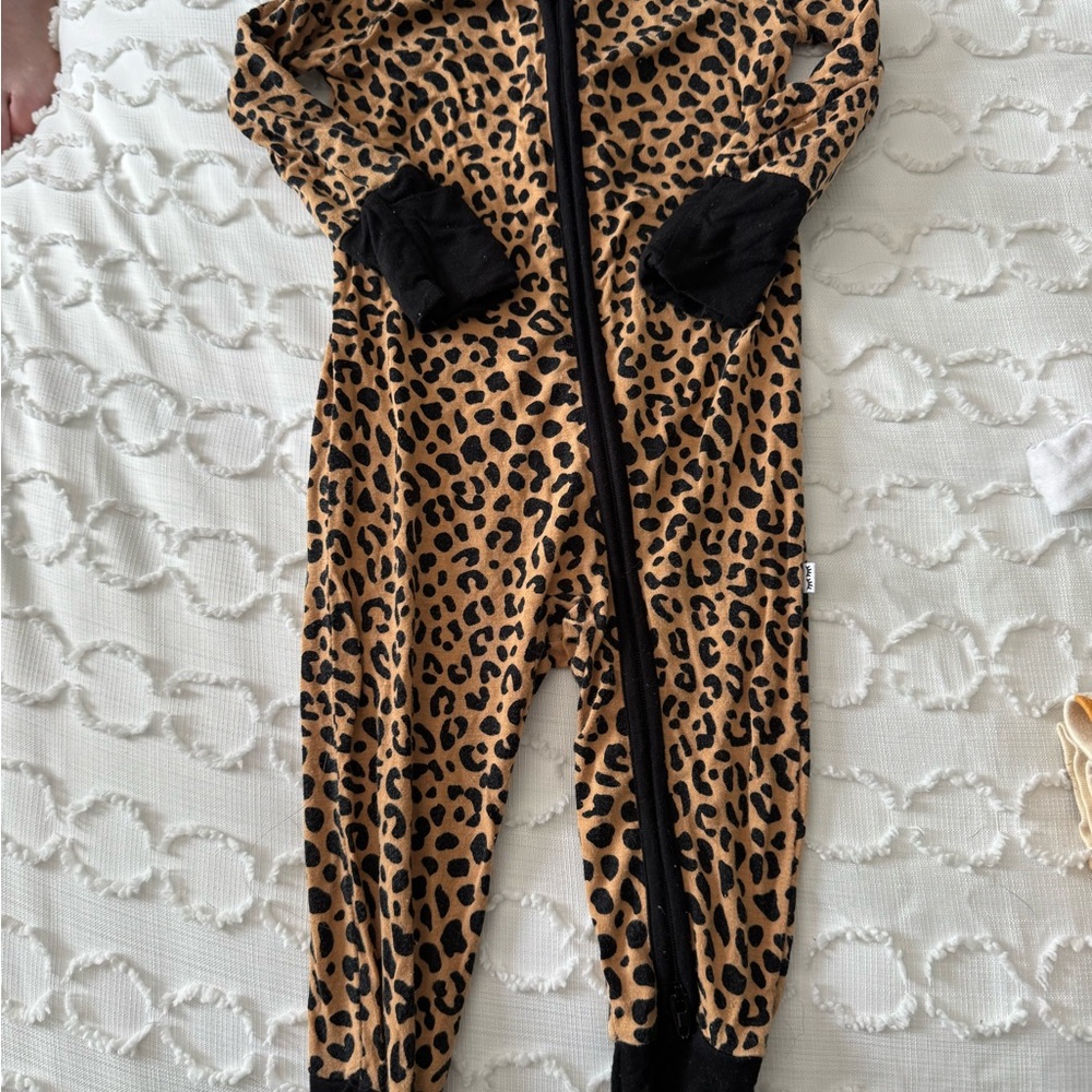 Little Sleepies Pajama Zippies with Leopard Print
